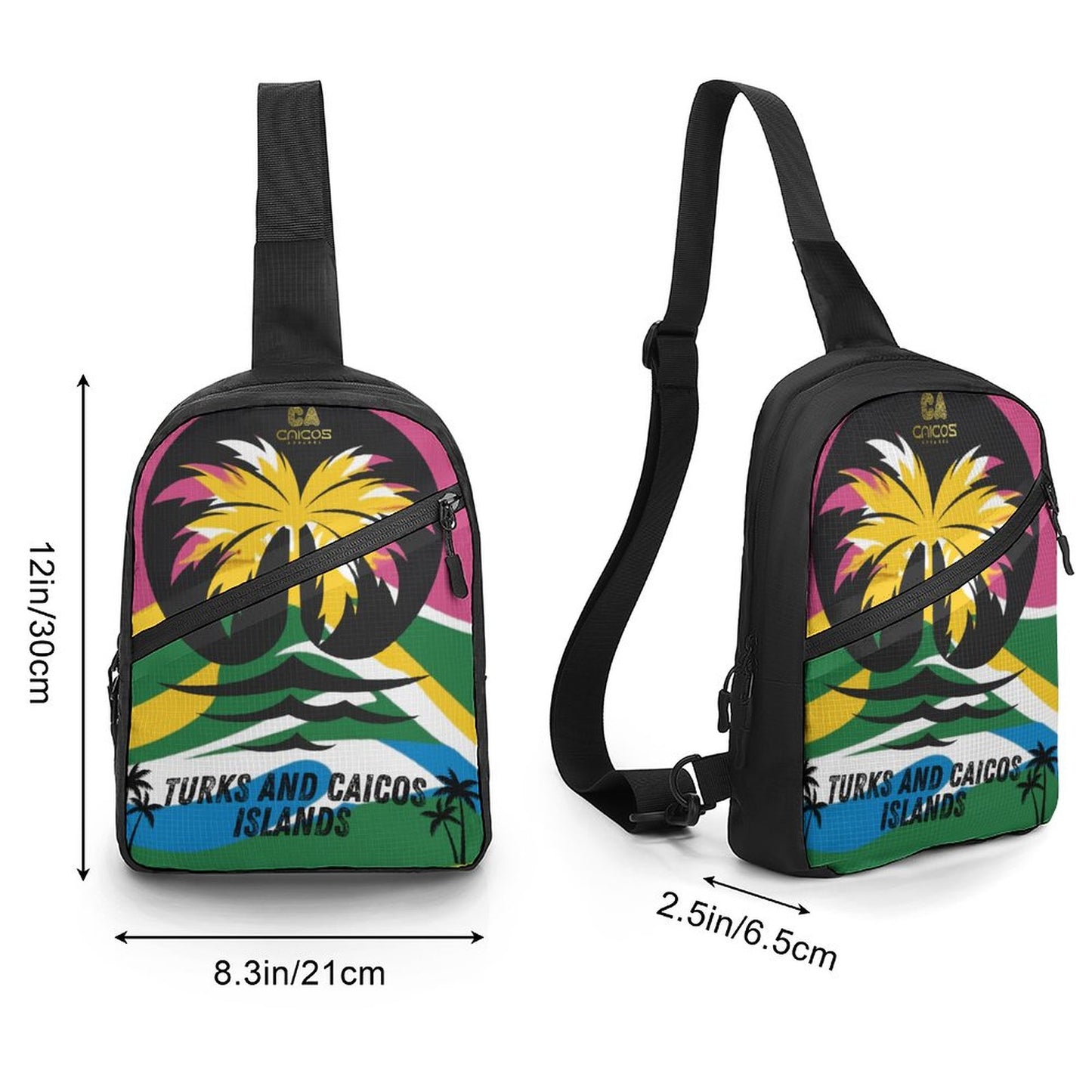 Turks and Caicos Palm Tree Crossbody Bag