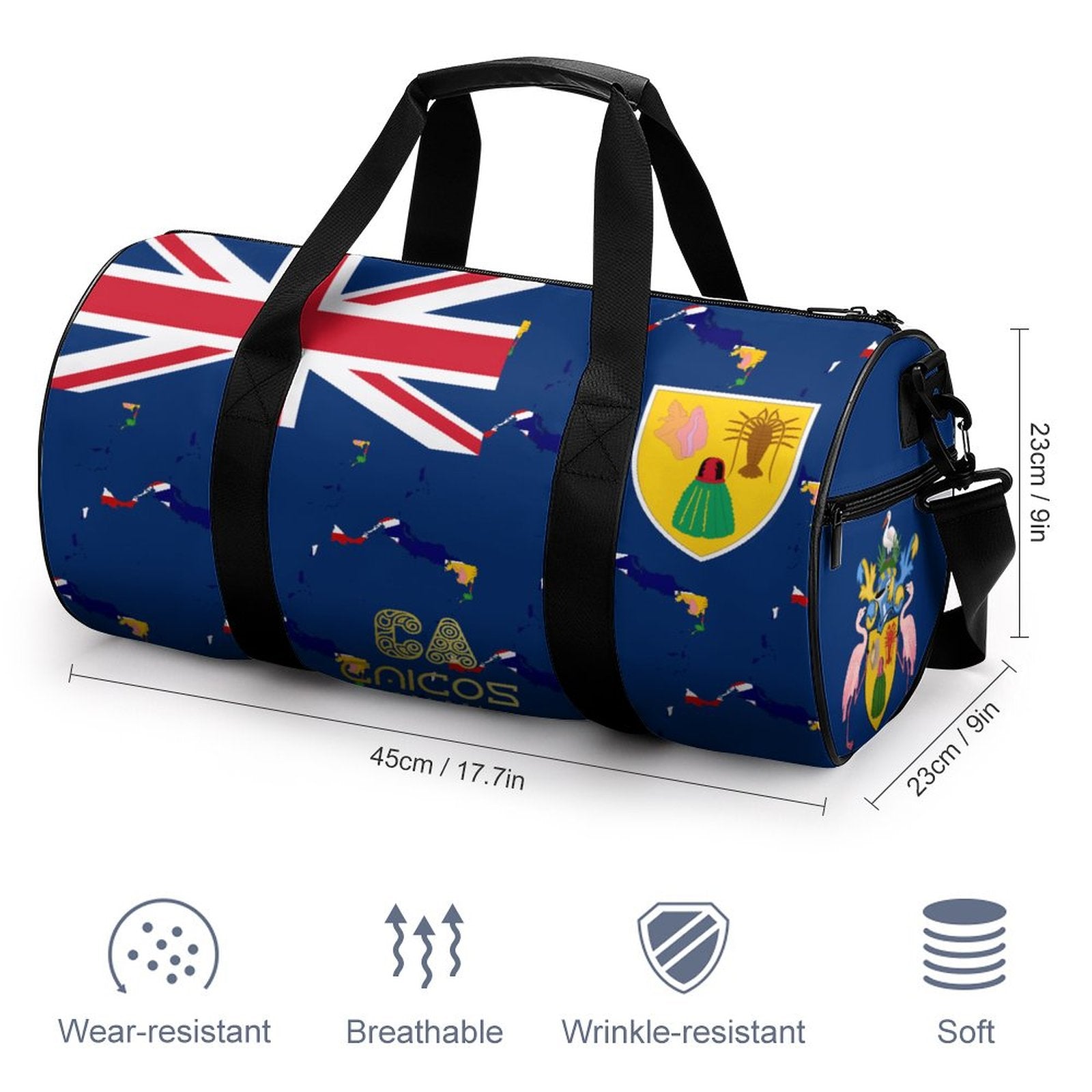 Turks and Caicos Blue Duffle Gym Bag